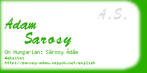 adam sarosy business card